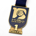 Personalisierte Custom Special Shape Basketball Soft Enamel Award Sportmedaille